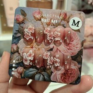 GLAM- Nude Pink Glitter Floral